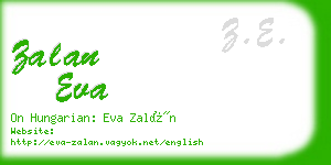 zalan eva business card